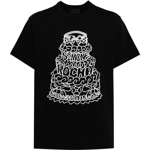Simone Rocha t-shirt con stampa grafica - nero