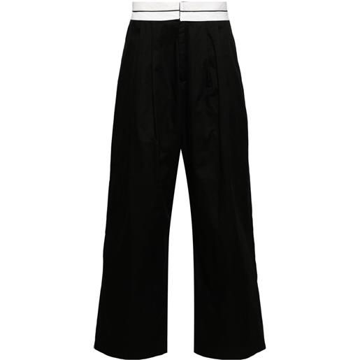Société Anonyme set di 2 pantaloni a gamba ampia con pieghe - nero