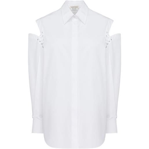 Alexander McQueen camicia con dettaglio cut-out - bianco