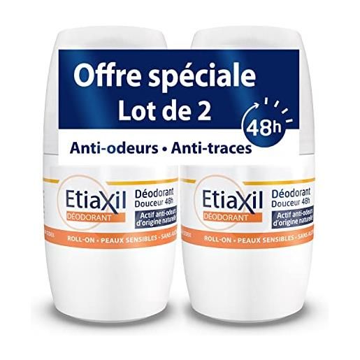 Etiaxil - deodorante - trattamento sudore basso - ascelle - 48 ore - roll on - made in france - 50 ml - confezione da 2