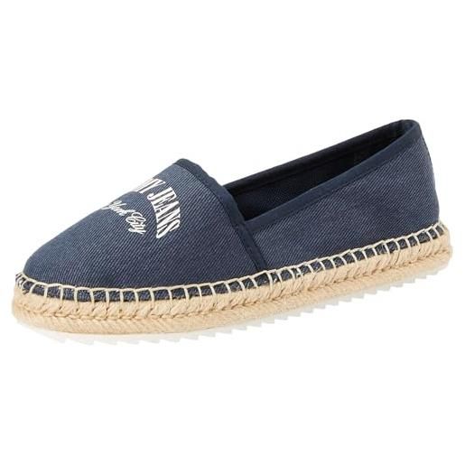 Tommy Jeans espadrillas donna scarpe in tela, blu (dark night navy), 37