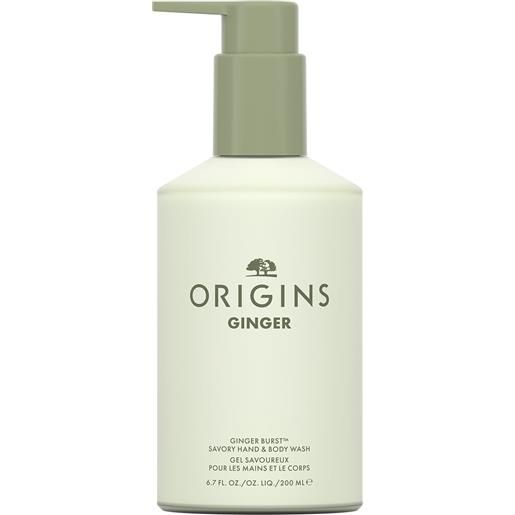 Origins ginger burst™ savory hand & body wash 200ml bagno e doccia, detergente mani