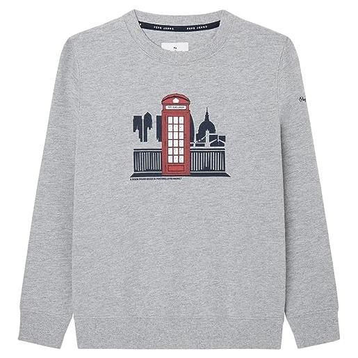 Pepe Jeans niel, maglia di tuta bambini e ragazzi, grigio (grey marl), 14 anni