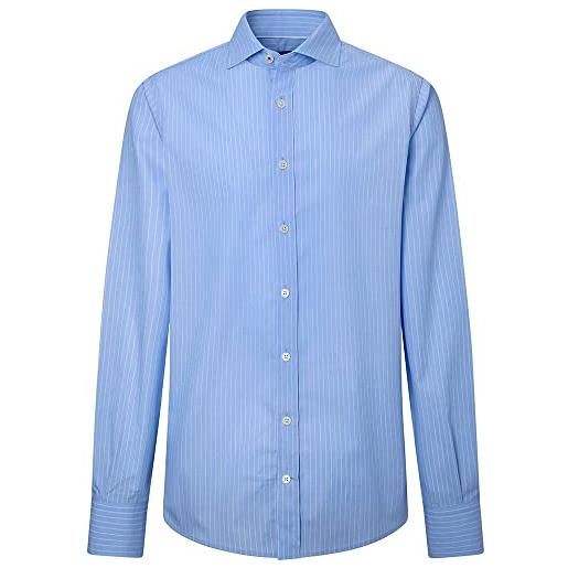 Hackett London blazer filafil stripe camicia, blue/red, s uomo