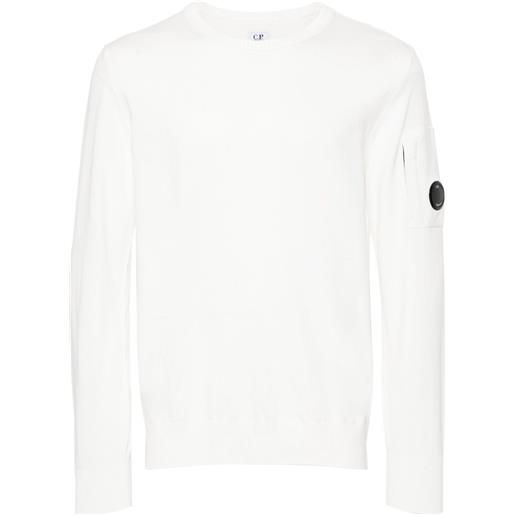 C.P. Company maglione con applicazione - bianco