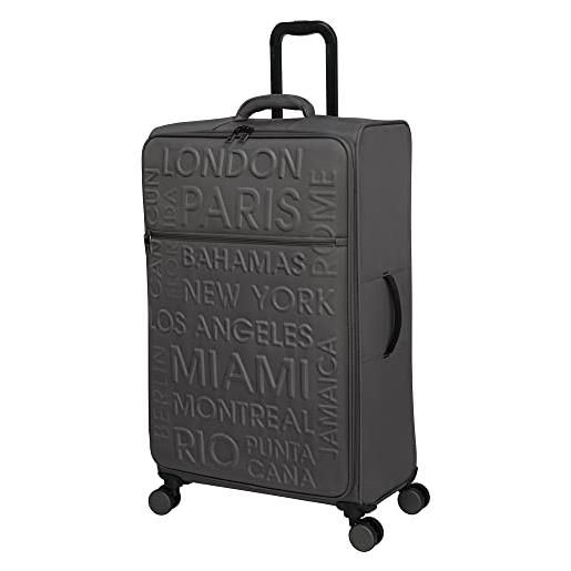 it luggage citywide - girandola a 8 ruote softside a quadri, 83,8 cm, carbone, 33, citywide - girandola a 8 ruote softside a quadri, 83,8 cm