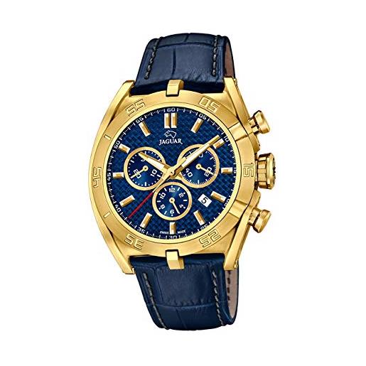 JAGUAR j858/2-orologio da uomo della collezione executive, cassa da 45,8 mm, cinturino in pelle blu j858/2