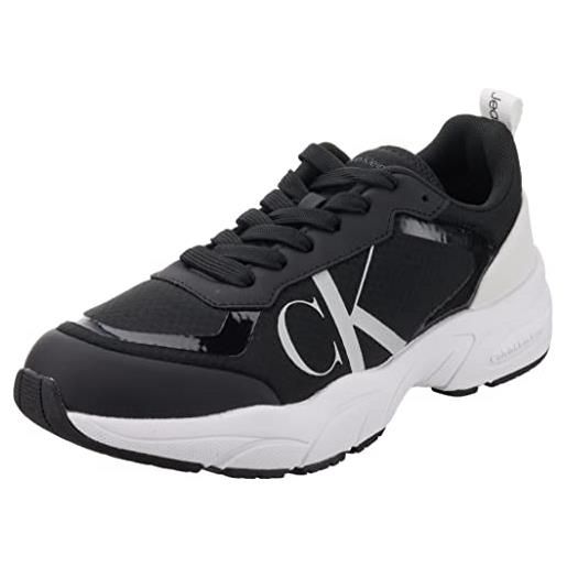 Calvin Klein Jeans sneakers da runner donna retro tennis over mesh wn scarpe sportive, bianco (white/creamy white), 37 eu