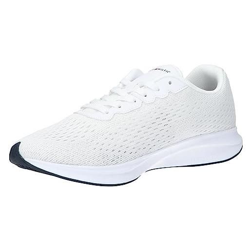 Tommy Hilfiger sneakers da runner uomo scarpe sportive, bianco (white), 46 eu