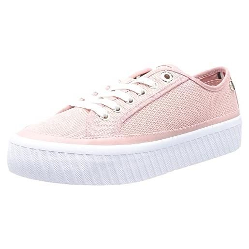 Tommy Hilfiger sneakers vulcanizzate donna scarpe, rosa (soothing pink), 40 eu