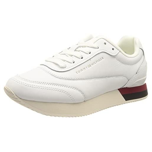 Tommy Hilfiger sneakers da runner donna scarpe sportive, bianco (white), 39 eu