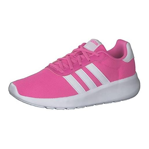 adidas lite racer 3.0 k, scarpe da ginnastica basse unisex - adulto, screaming pink/white/core black, 39 1/3 eu