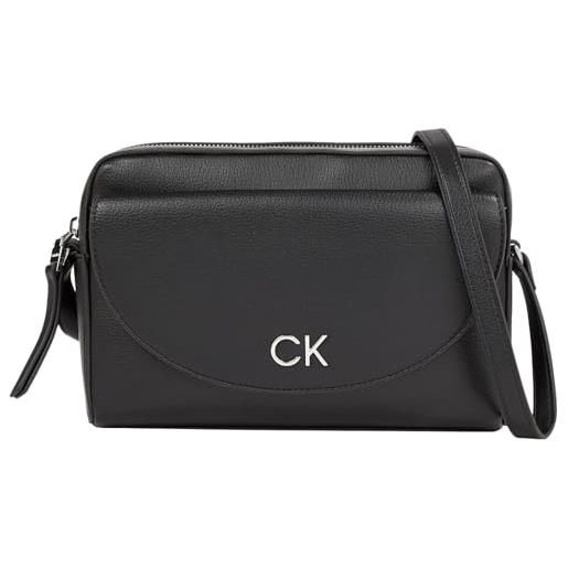 Calvin Klein ck daily camera bag pebble k60k611914, borse a tracolla donna, verde (milky green), os