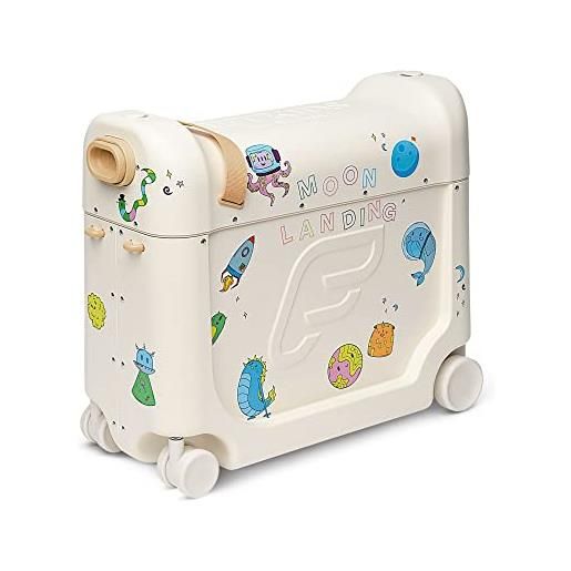 Stokke jet. Kids bed. Box, full moon - valigia cavalcabile utilizzabile come lettino - aiuta il bambino a rilassarsi e a dormire in viaggio- ideale dai 3 ai 7 anni