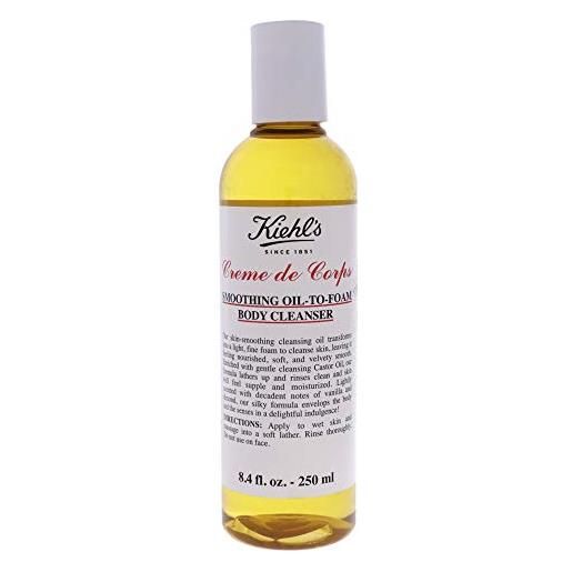 Kiehl's crema de corps smoothing body cleanser - olio detergente per il corpo, 250 ml