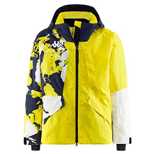 Kappa 6cento 611p, jackets uomo, blue-yellow-yell, l