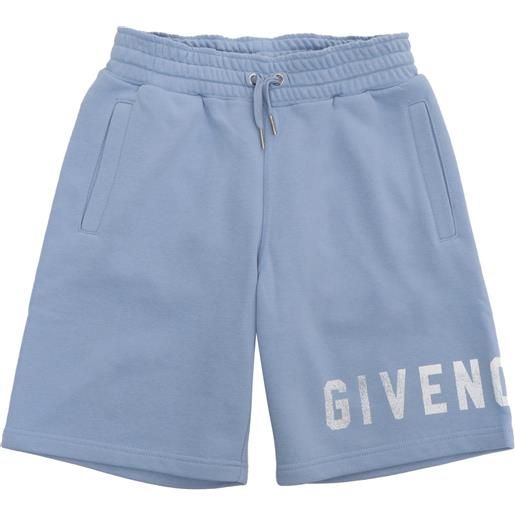 Givenchy Kids shorts azzurri con logo