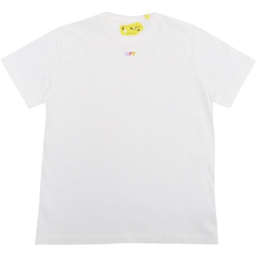 OFF WHITE KIDS t-shirt bianca con logo