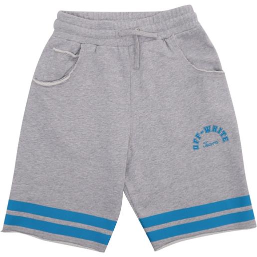 OFF WHITE KIDS bermuda grigi sportivi