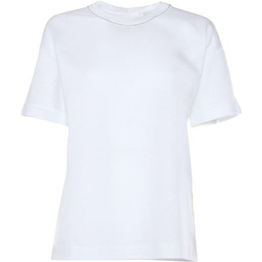 Peserico t-shirt grigia con dettaglio lurex