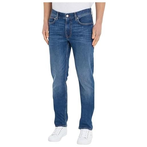 Tommy Hilfiger straight denton str ind mw0mw33945 pantaloni di jeans, denim (mandall indigo), 40w / 36l uomo