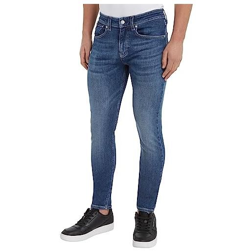 Calvin Klein Jeans jeans uomo skinny elasticizzati, blu (denim dark), 38w / 32l