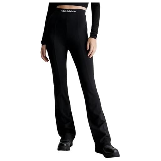 Calvin Klein Jeans leggings donna logo elastic milano sportivi, nero (ck black), l