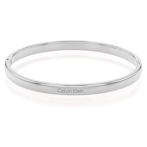 Calvin Klein braccialetto rigido unisex collezione pure silhouettes in acciaio inossidabile, 35000563