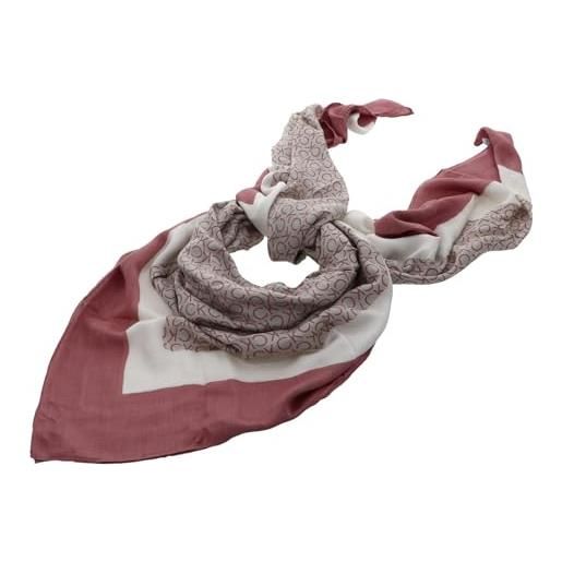 Calvin Klein geo minimal scarf 130x130 ash rose