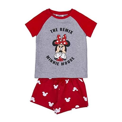 CERDÁ LIFE'S LITTLE MOMENTS minnie mouse | pigiama di cotone 100% da 2 pezzi set, rosso, 8 anni bambine e ragazze