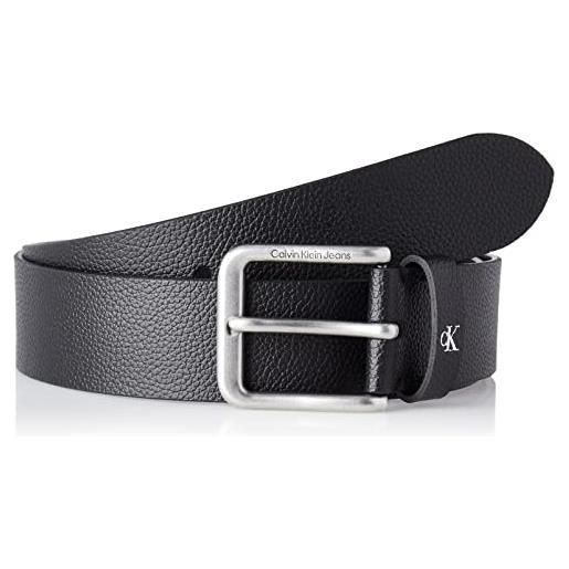 Calvin Klein Jeans rounded classic belt 40mm k50k509534 cinture, nero (black), 100 uomo