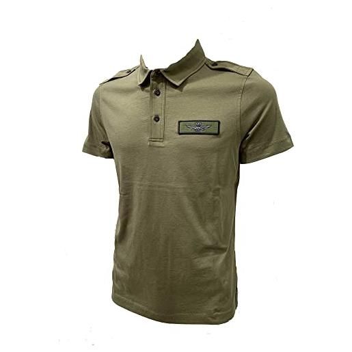Aeronautica Militare polo po1696j, da uomo, maglia, t-shirt, maglietta, maniche corte (l, verde)