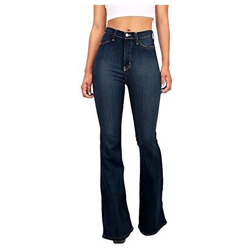 Generico pantaloni contenitivi jeans pants polyester pocket button school girl