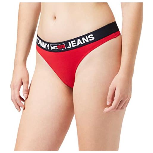Tommy Jeans tommy hilfiger thong, slip a tanga donna, rosso (primary red+black), xs
