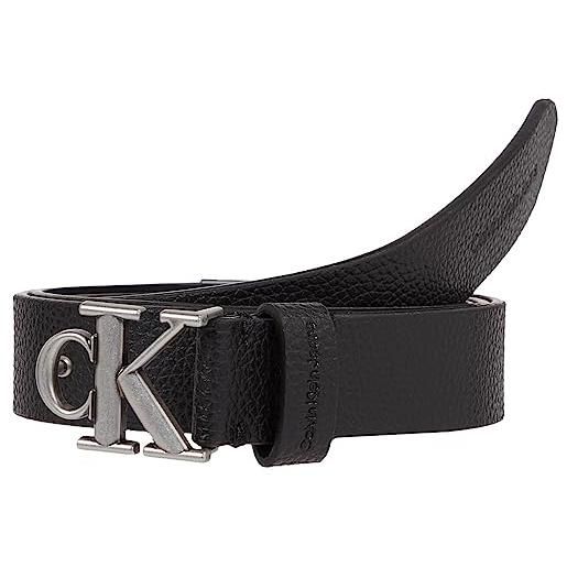 Calvin Klein Jeans cintura donna 2,5 cm cintura in pelle, nero (black), 95