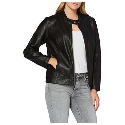 ONLY Carmakoma carrobber faux leather jacket noos giacca di pelle, nero, 50 donna