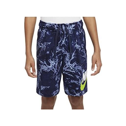 Nike shorts da ragazzo printed blu taglia xl (158-170 cm) cod do6493-410