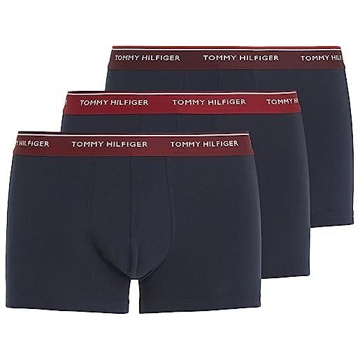 Tommy Hilfiger 3p wb trunk, boxer uomo, willow grove/sun ray/skyline, l