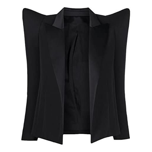 Gienergy autunno moda e capable spalle coprispalle senza bottone nero short ladies blazer suit giacca