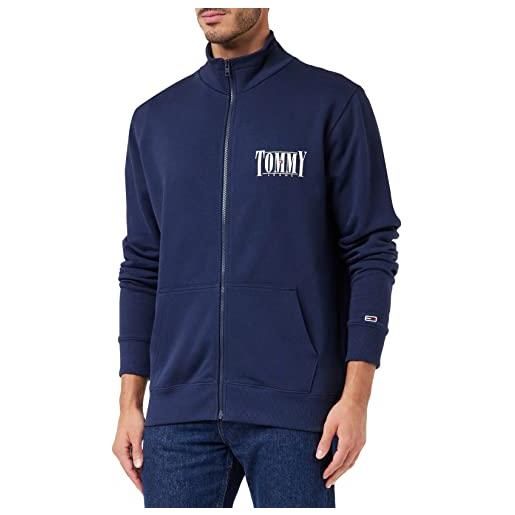 Tommy Jeans tjm reg essential graphic track dm0dm15008 giacche con zip, blu (twilight navy), m uomo