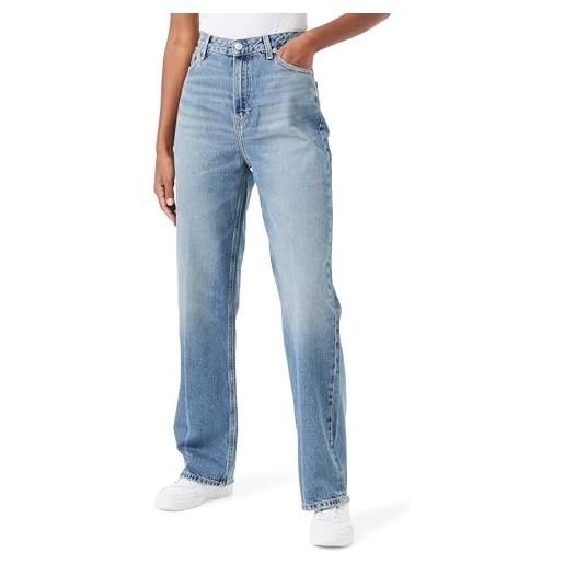 Tommy Hilfiger donna jeans relaxed straight vita alta, blu (will), 27w/30l