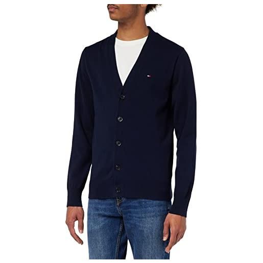 Tommy Hilfiger cardigan uomo 1985 cardigan con chiusura con bottoni, blu (desert sky), s