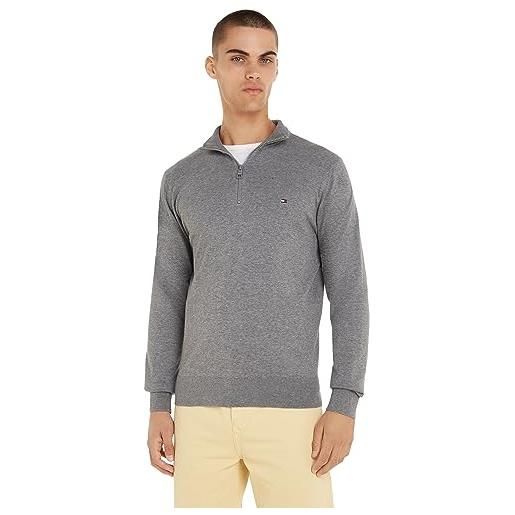 Tommy Hilfiger pullover uomo pullover in maglia, grigio (medium grey heather), 3xl