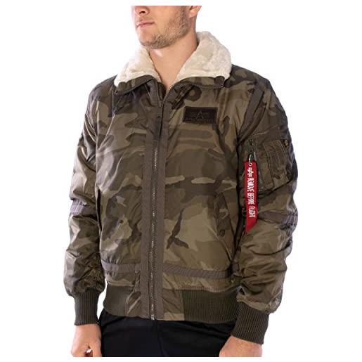 Alpha industries b15-3 tt bomber jacket per uomo giacche, olive camo, m