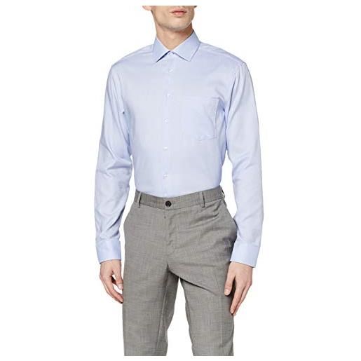 Seidensticker business hemd regular camicia formale, bianco (white 01), 47 uomo