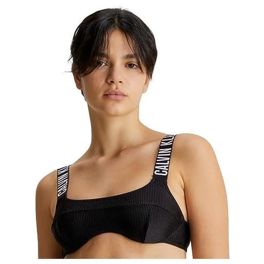 Calvin Klein top bikini donna con ferretto, nero (pvh black), s