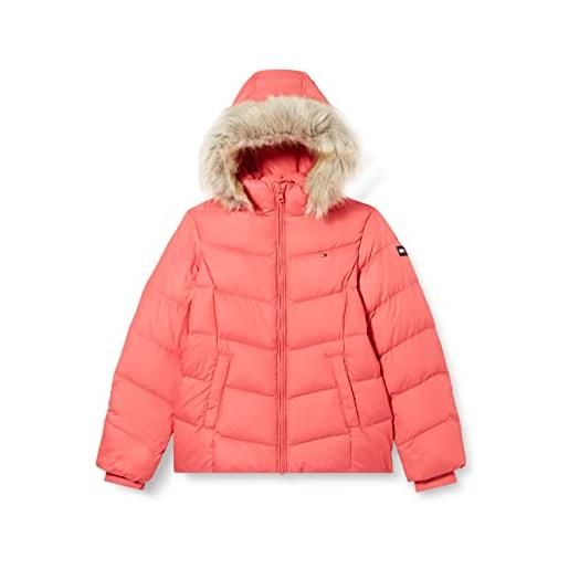 Tommy Hilfiger essential down jacket kg0kg05980 giacche imbottite, rosa (empire pink), 9 mesi bambine e ragazze