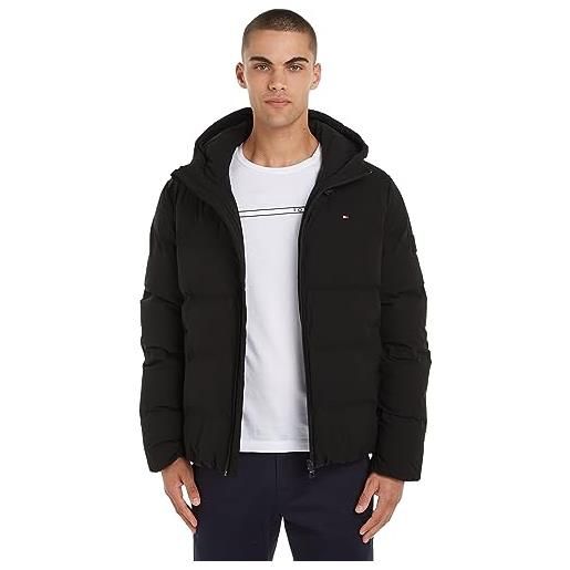 Tommy Hilfiger giacca uomo hooded jacket giacca da mezza stagione, nero (black), xl