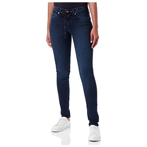 Calvin Klein Jeans mid rise skinny j20j219536 pantaloni, denim (denim dark), 28w / 32l donna