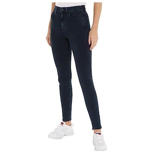 Tommy Jeans jeans donna sylvia skinny fit, blu (denim dark), 28w / 30l